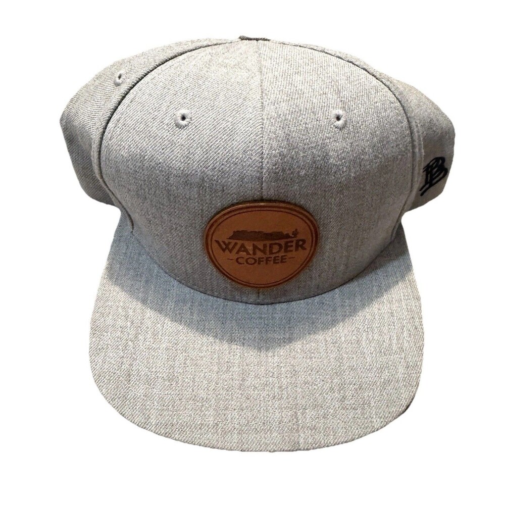 Branded Bills Wander Coffee Snapback Hat Gray Flat Bill Adjustable Cap